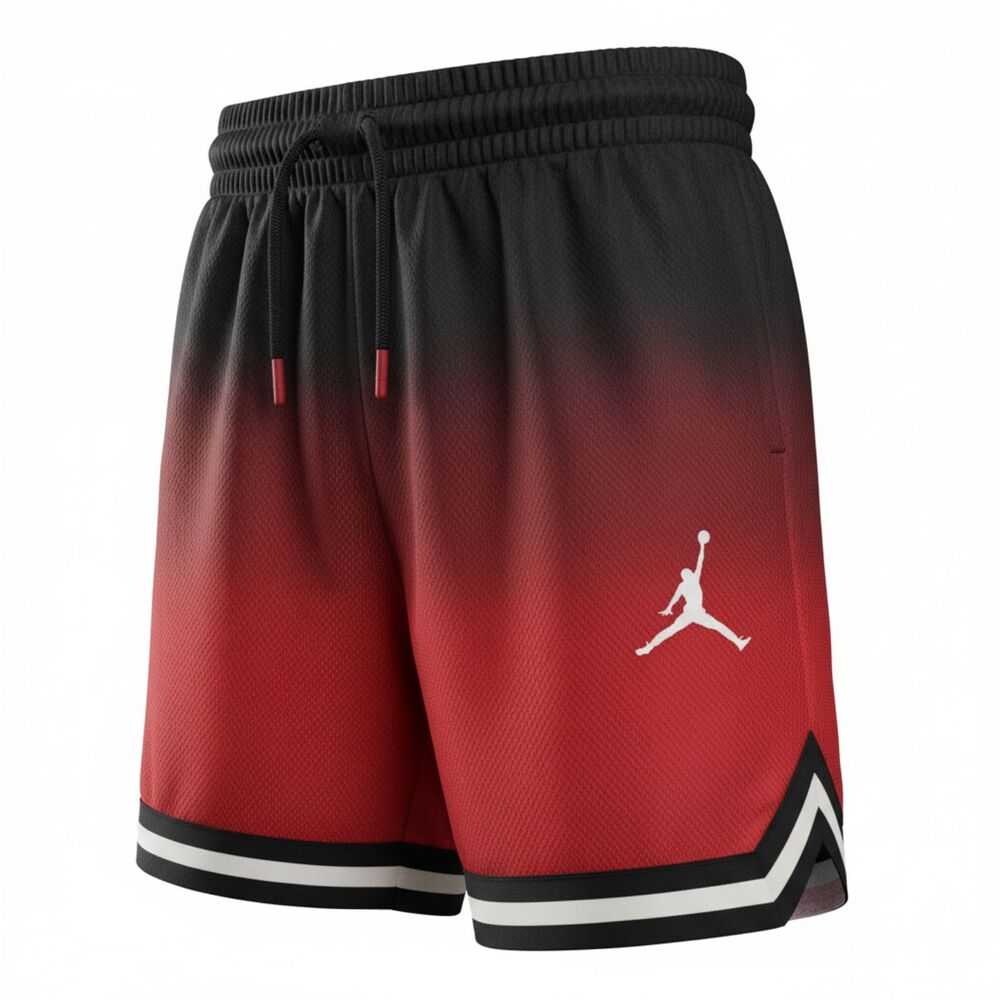 Jordan Boys Ombre Red Black Athletic Shorts Size Small 8-10 Years